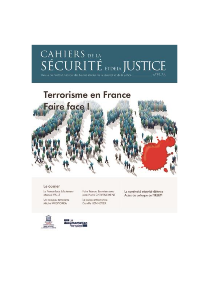 Rapport terrorisme en Fra,nce Faire face